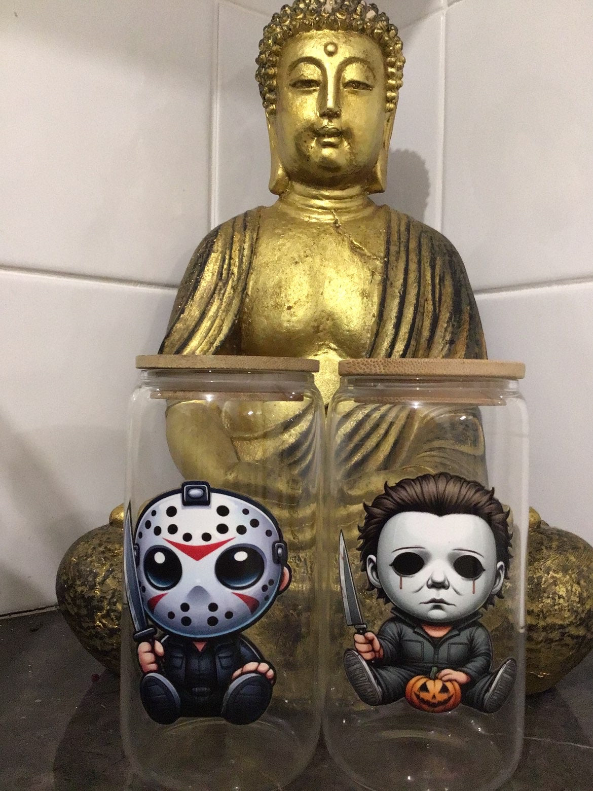 Glass tumblers with straw